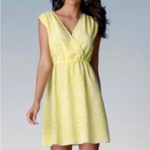 Yellow Leopard Wrap Dress